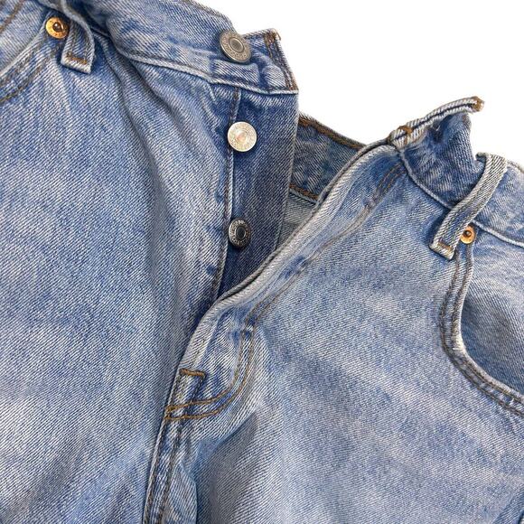 LEVIS 501 Button Fly Coastal Cowgirl Summer Grunge Festival Shorts Raw Hem 29" - Picture 5 of 7